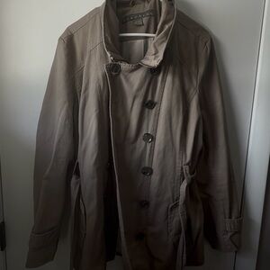Kenneth Cole Women's Double-Breasted Trench Coat in Taupe